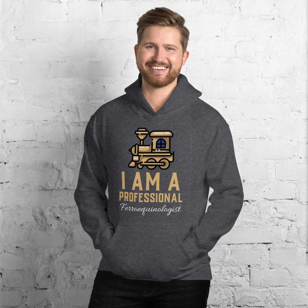I am a Professional Ferroequinologist Pullover Unisex Hoodie - Broken Knuckle Apparel