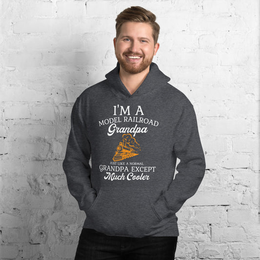 Model Railroad Grandpa Pullover Hoodie - Broken Knuckle Apparel