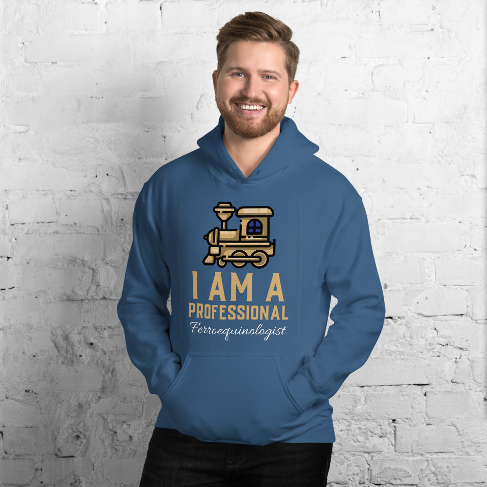I am a Professional Ferroequinologist Pullover Unisex Hoodie - Broken Knuckle Apparel