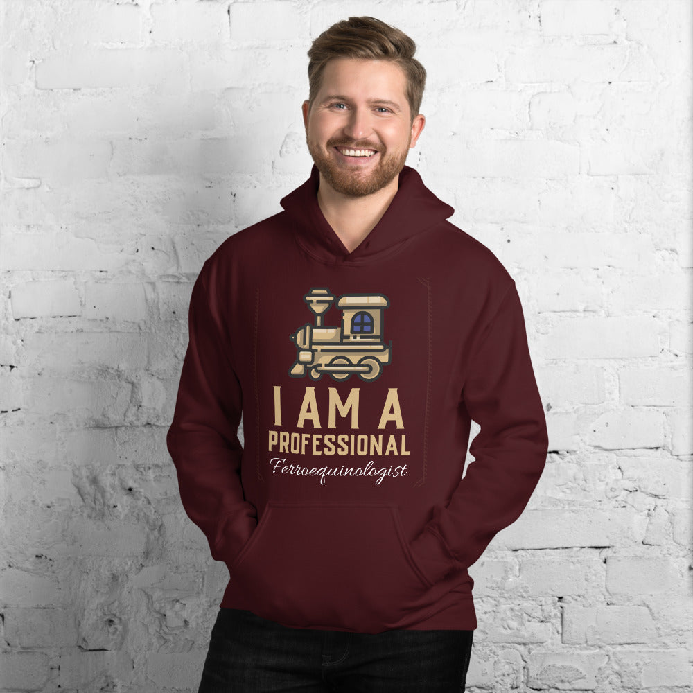 I am a Professional Ferroequinologist Pullover Unisex Hoodie - Broken Knuckle Apparel