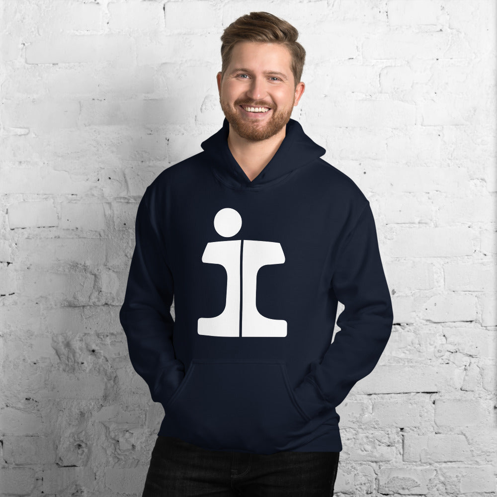 Illinois Central "Split Rail" Logo Pullover Unisex Hoodie - Broken Knuckle Apparel