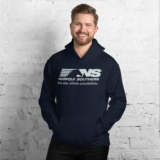 Norfolk Southern One Line Pullover Unisex Hoodie - Broken Knuckle Apparel