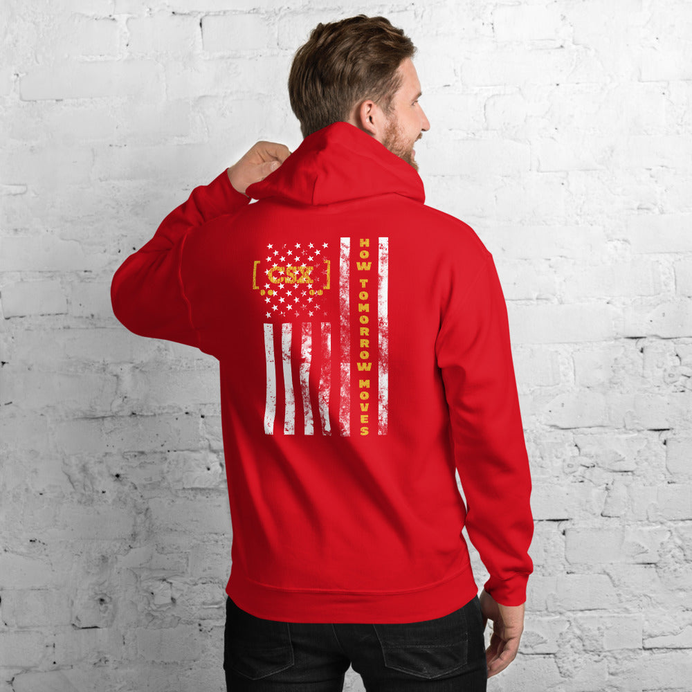 CSX American Flag Pullover Unisex Hoodie - Broken Knuckle Apparel