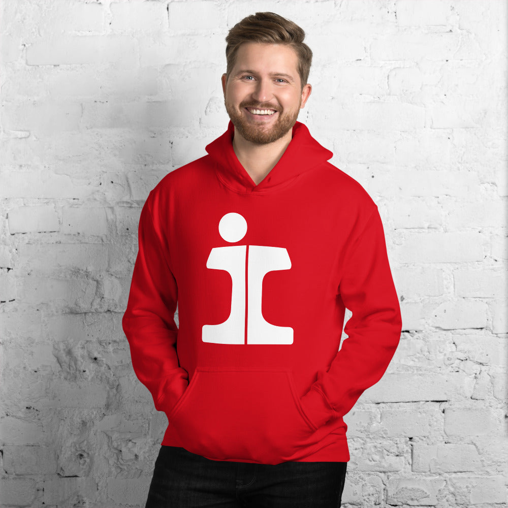 Illinois Central "Split Rail" Logo Pullover Unisex Hoodie - Broken Knuckle Apparel