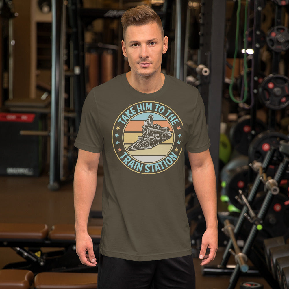 Take Him To The Train Station Men's Short-sleeve t-shirt - Broken Knuckle Apparel