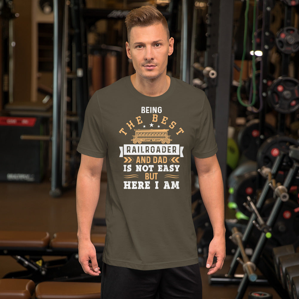 Best Railroader Dad Men's Short-sleeve t-shirt - Broken Knuckle Apparel
