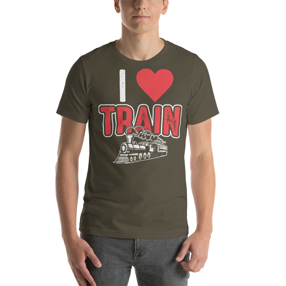 I Love Trains Men's Short-sleeve t-shirt - Broken Knuckle Apparel