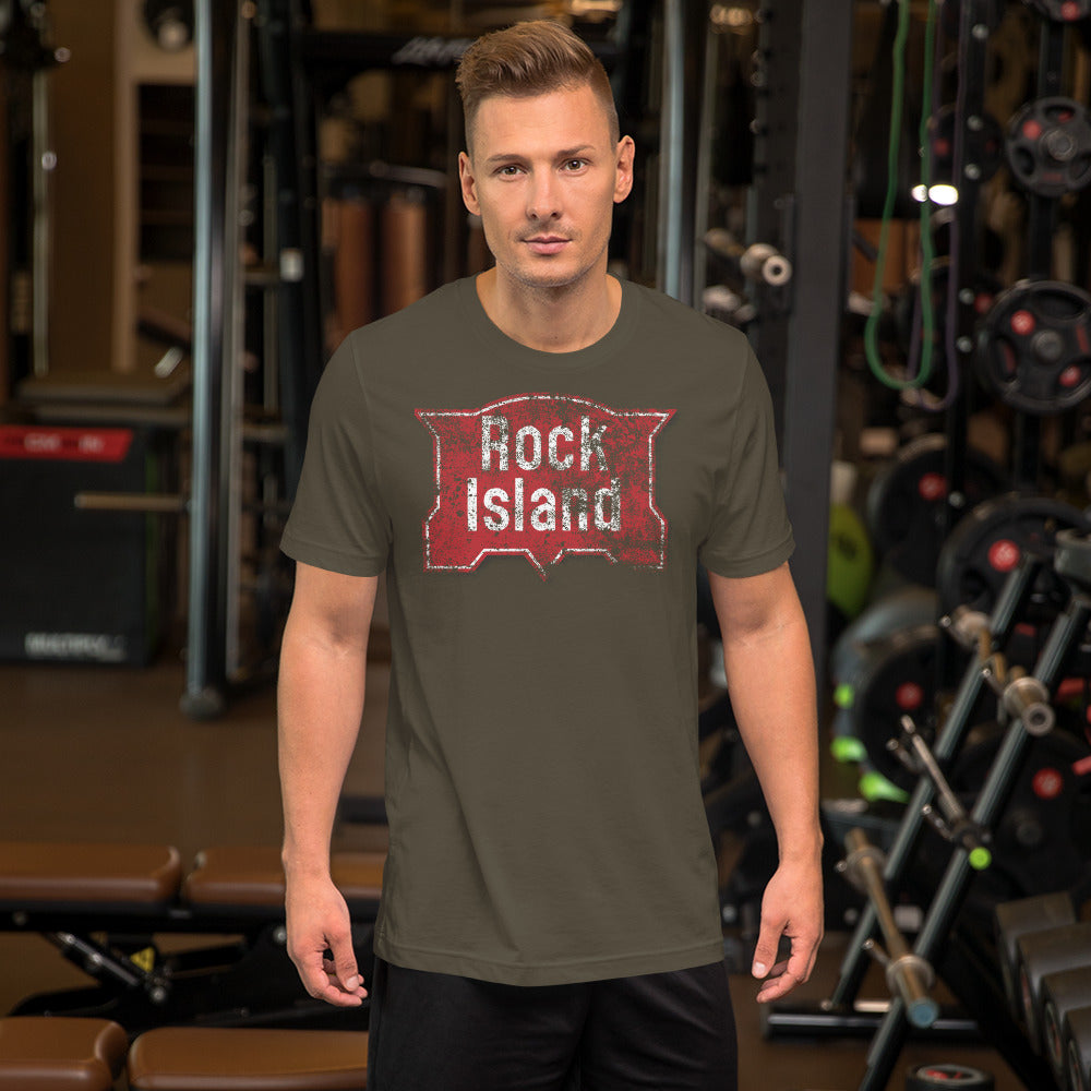 Rock Island Distressed Men's Short-sleeve t-shirt - Broken Knuckle Apparel