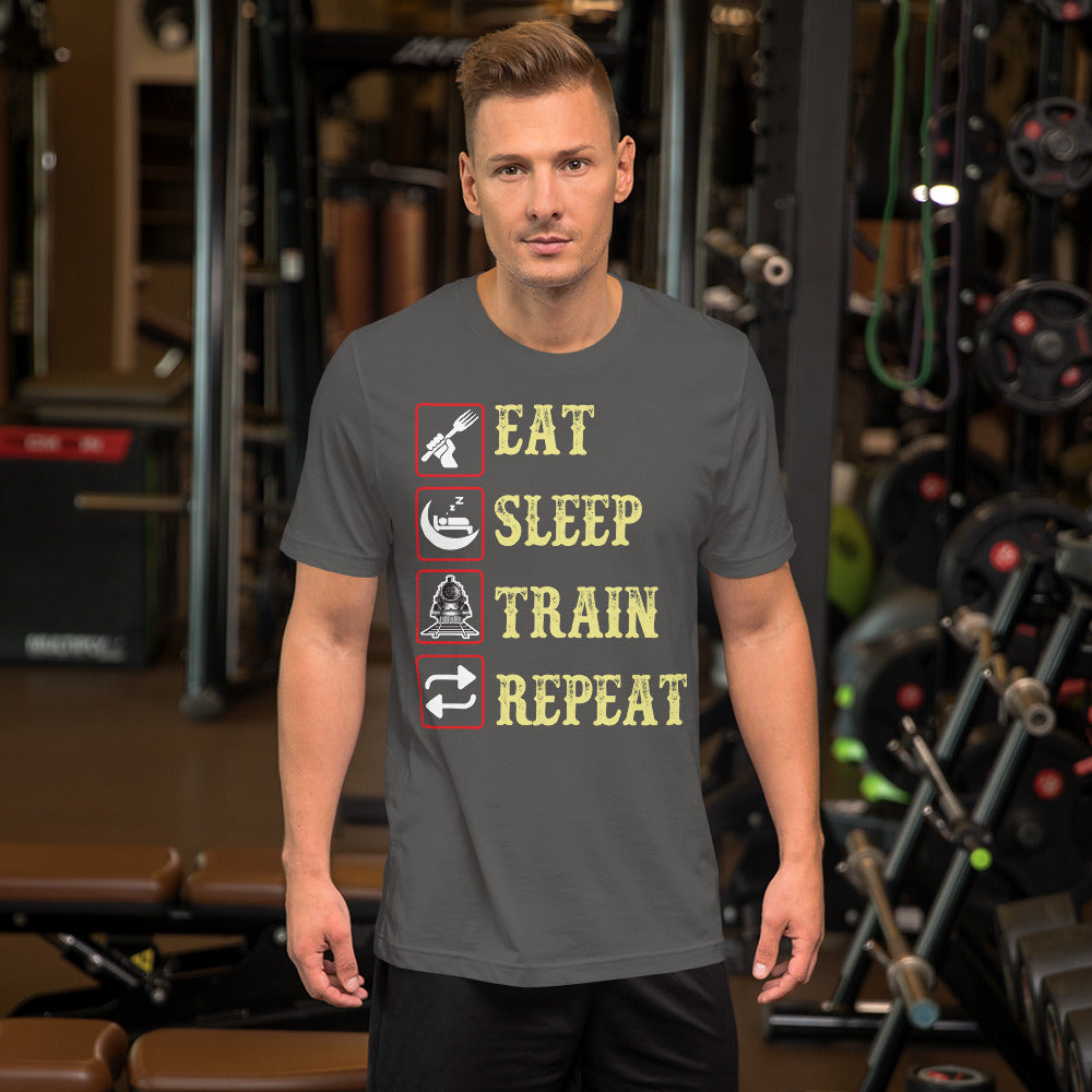 Eat, Sleep, Train, Repeat Men's Short-sleeve t-shirt - Broken Knuckle Apparel