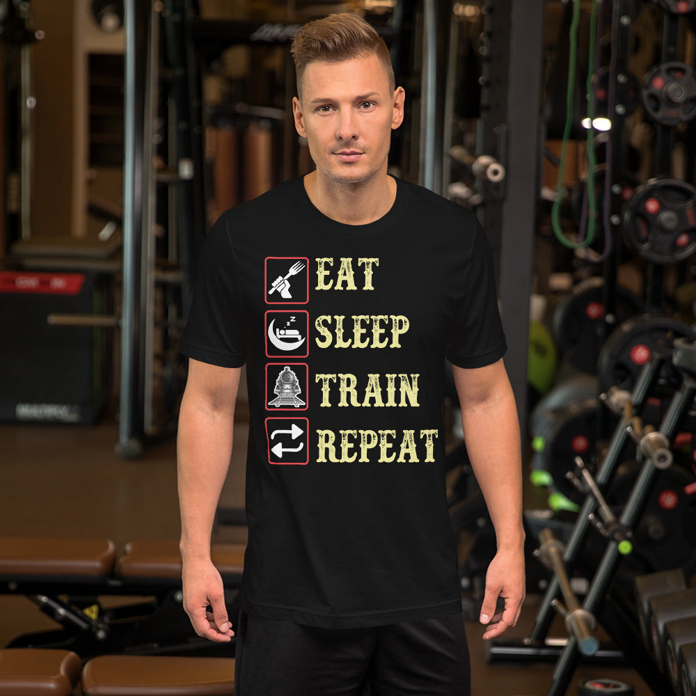 Eat, Sleep, Train, Repeat Men's Short-sleeve t-shirt - Broken Knuckle Apparel