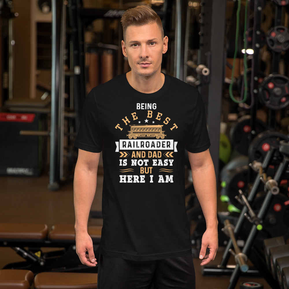Best Railroader Dad Men's Short-sleeve t-shirt - Broken Knuckle Apparel