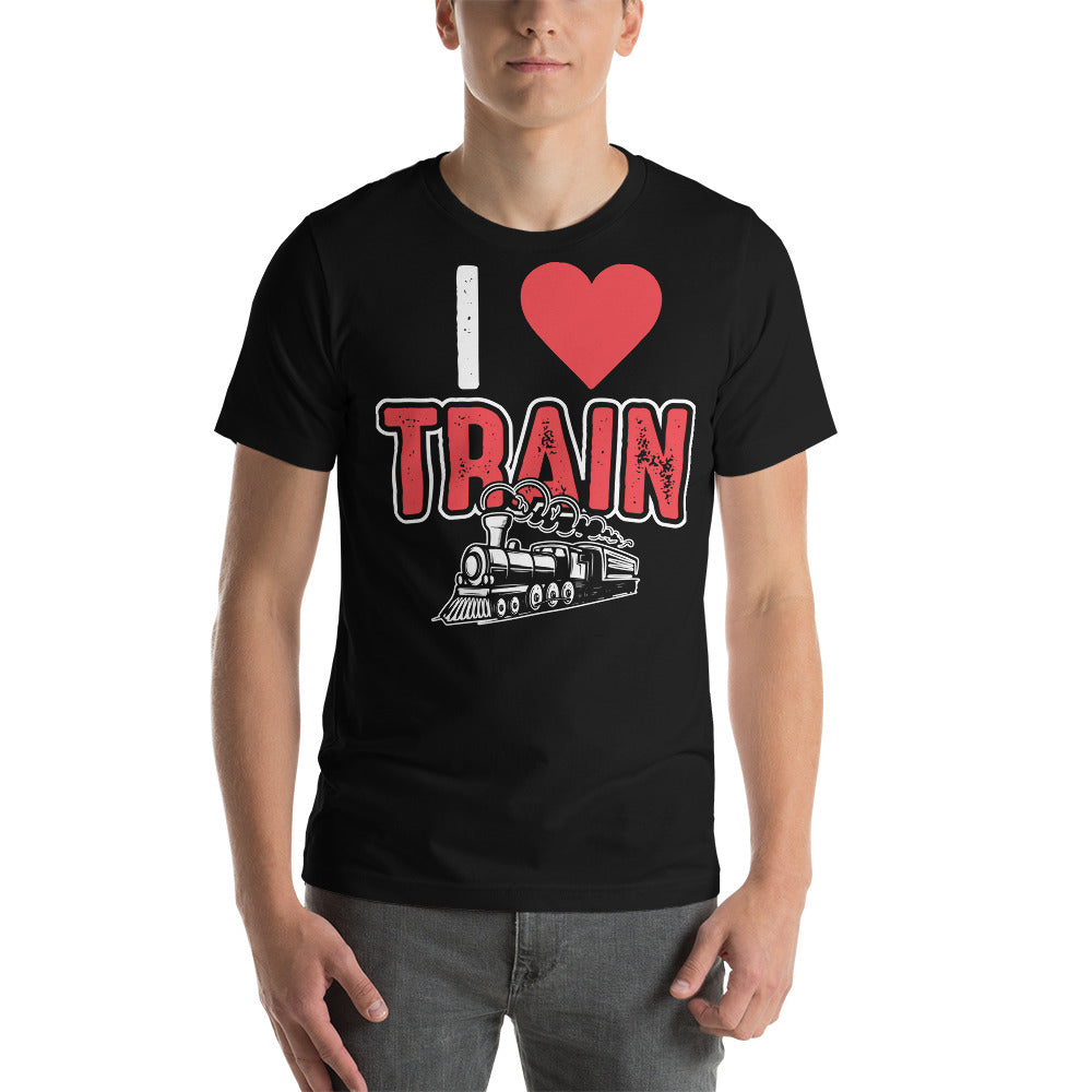 I Love Trains Men's Short-sleeve t-shirt - Broken Knuckle Apparel