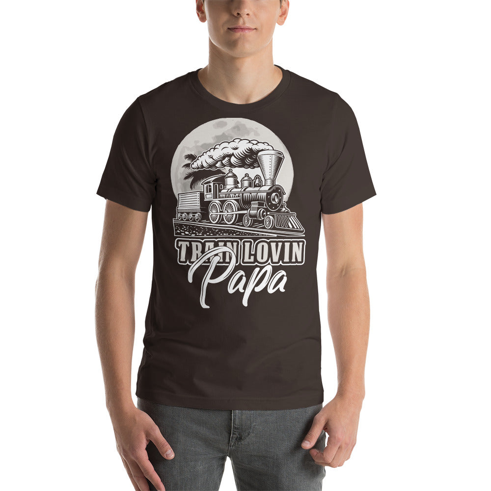 Train Lovin Papa Men's Short-sleeve t-shirt - Broken Knuckle Apparel