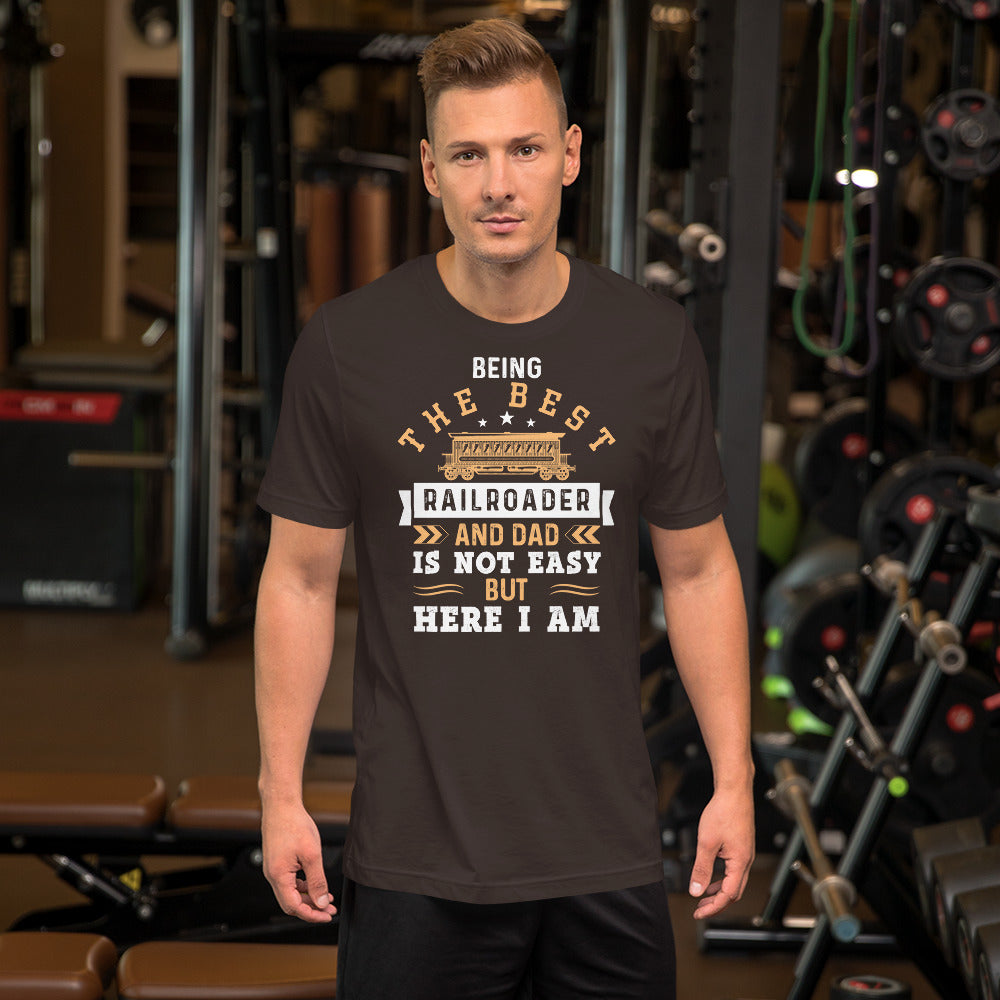 Best Railroader Dad Men's Short-sleeve t-shirt - Broken Knuckle Apparel