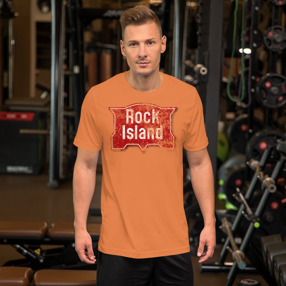 Rock Island Distressed Men's Short-sleeve t-shirt - Broken Knuckle Apparel
