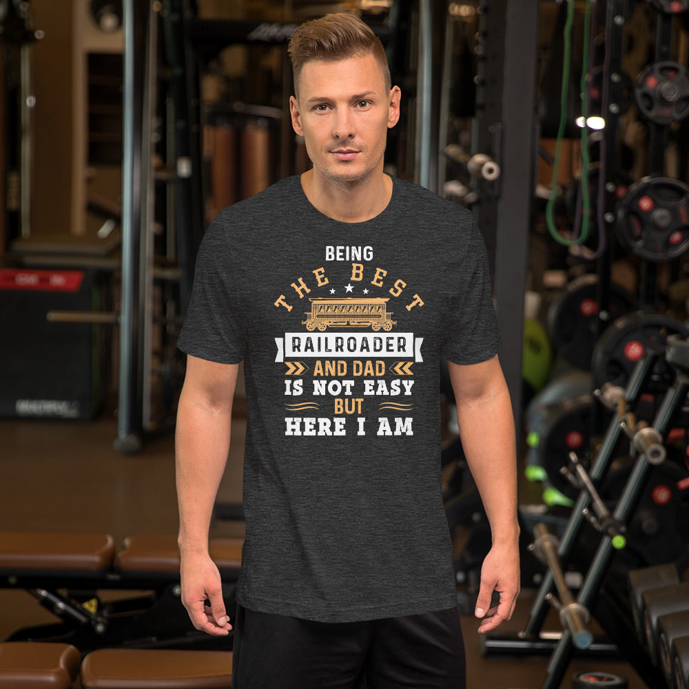 Best Railroader Dad Men's Short-sleeve t-shirt - Broken Knuckle Apparel