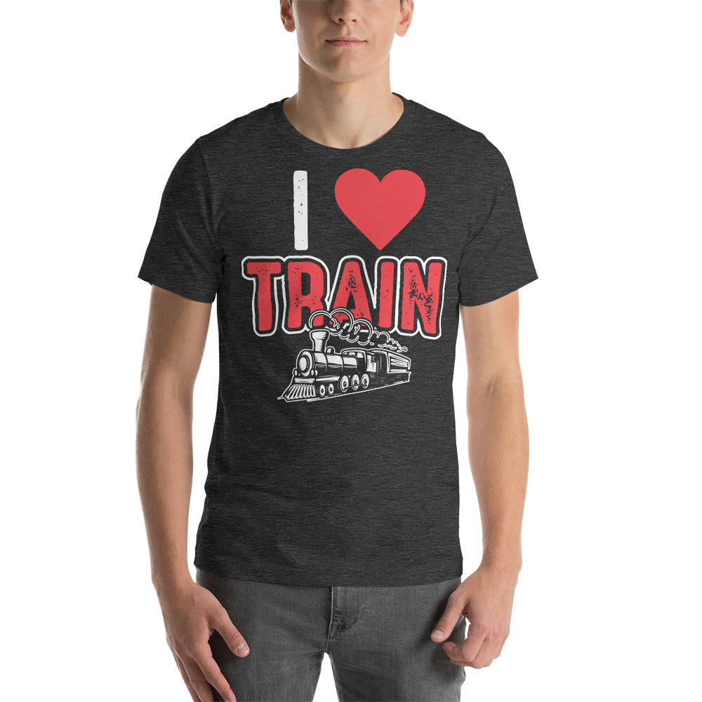 I Love Trains Men's Short-sleeve t-shirt - Broken Knuckle Apparel