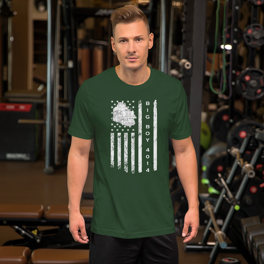 Big Boy 4014 American Flag Men's Short-Sleeve T-Shirt - Broken Knuckle Apparel