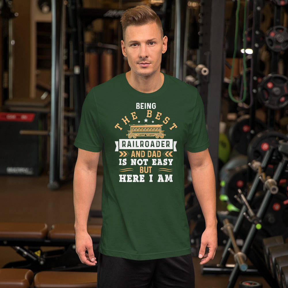 Best Railroader Dad Men's Short-sleeve t-shirt - Broken Knuckle Apparel
