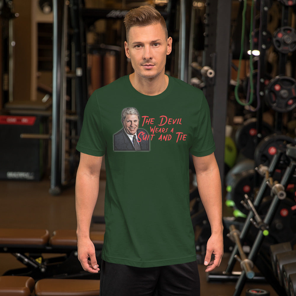The Devil Wears a Suit and Tie Men's Short Sleeve T-Shirt - Broken Knuckle Apparel