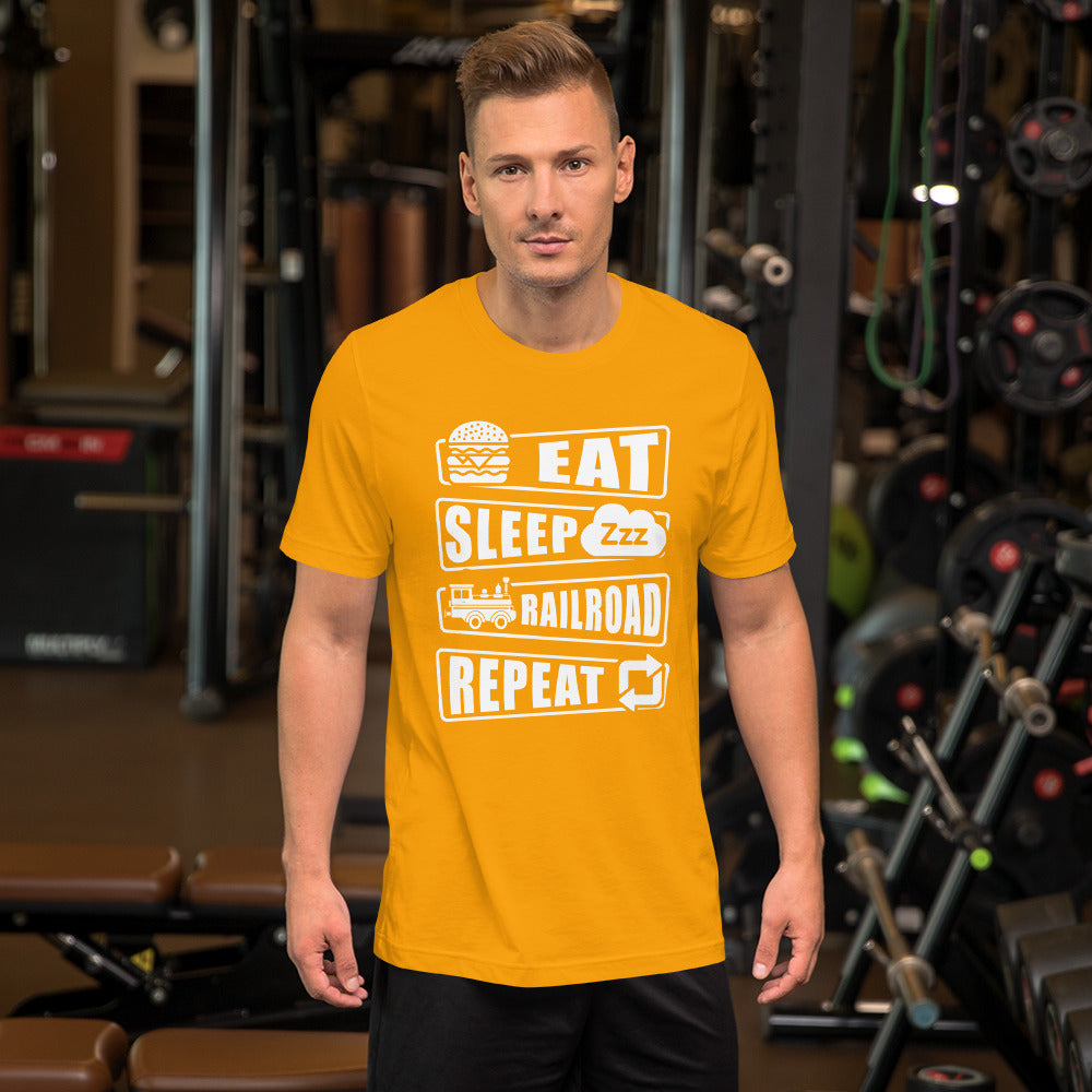 Eat, Sleep, Railroad Men's Short Sleeve t-shirt - Broken Knuckle Apparel