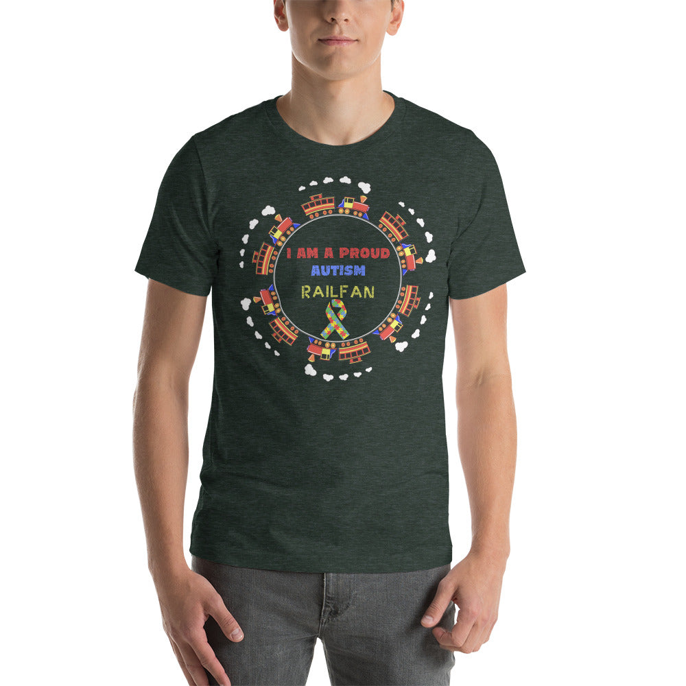 Proud Autism Railfan Men's Short-sleeve t-shirt - Broken Knuckle Apparel