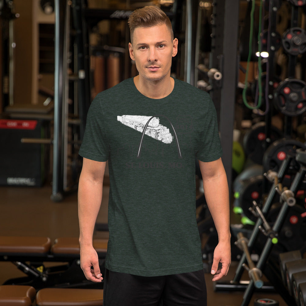 UP Big Boy 4014 St. Louis MO. Men's Short-sleeve t-shirt - Broken Knuckle Apparel