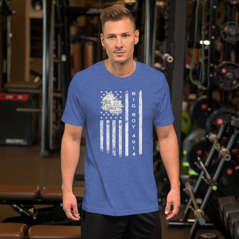 Big Boy 4014 American Flag Men's Short-Sleeve T-Shirt - Broken Knuckle Apparel