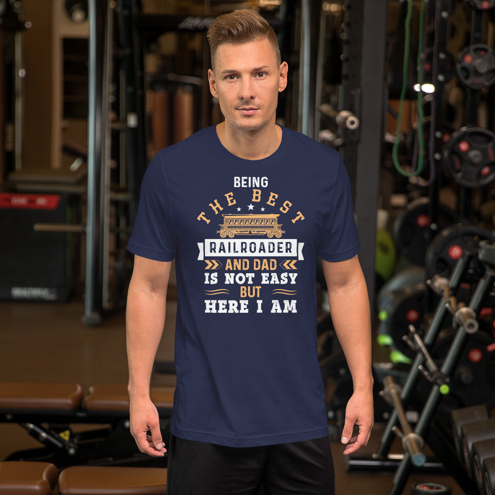 Best Railroader Dad Men's Short-sleeve t-shirt - Broken Knuckle Apparel