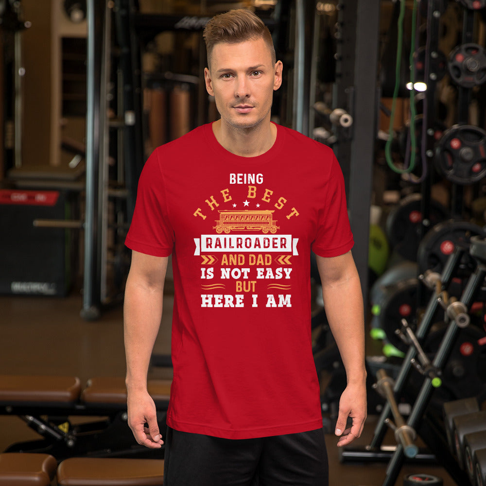 Best Railroader Dad Men's Short-sleeve t-shirt - Broken Knuckle Apparel