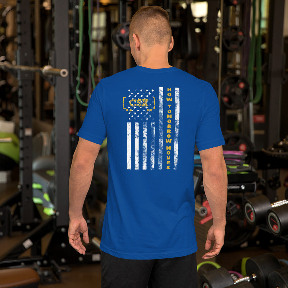 CSX American Flag Men's Short-Sleeve T-Shirt - Broken Knuckle Apparel