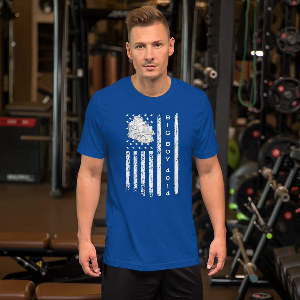 Big Boy 4014 American Flag Men's Short-Sleeve T-Shirt - Broken Knuckle Apparel