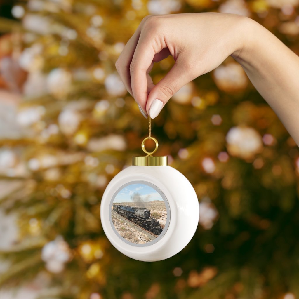 UP Big Boy 4014 Steam Locomotive Christmas Ball Ornament - Broken Knuckle Apparel