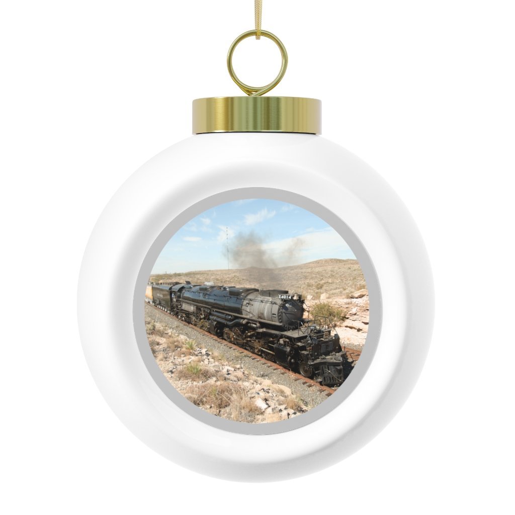 UP Big Boy 4014 Steam Locomotive Christmas Ball Ornament - Broken Knuckle Apparel