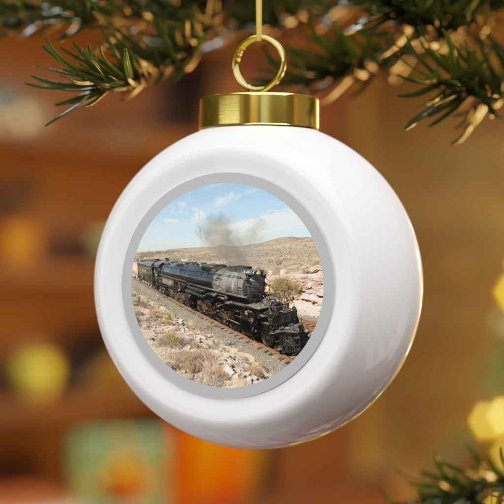 UP Big Boy 4014 Steam Locomotive Christmas Ball Ornament - Broken Knuckle Apparel