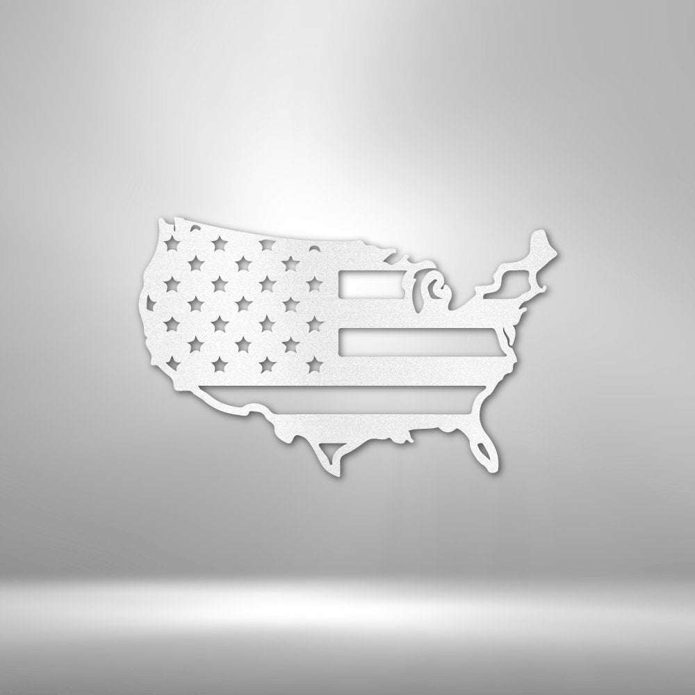 USA Flag - American Made Steel Sign - Broken Knuckle Apparel