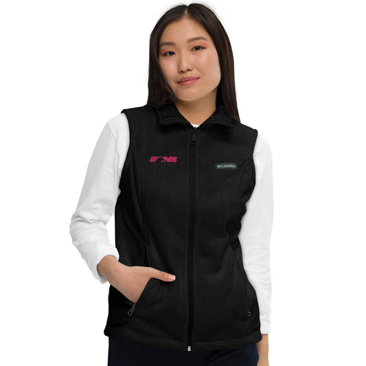 Norfolk Southern Pink Logo Women’s Columbia fleece vest - Broken Knuckle Apparel