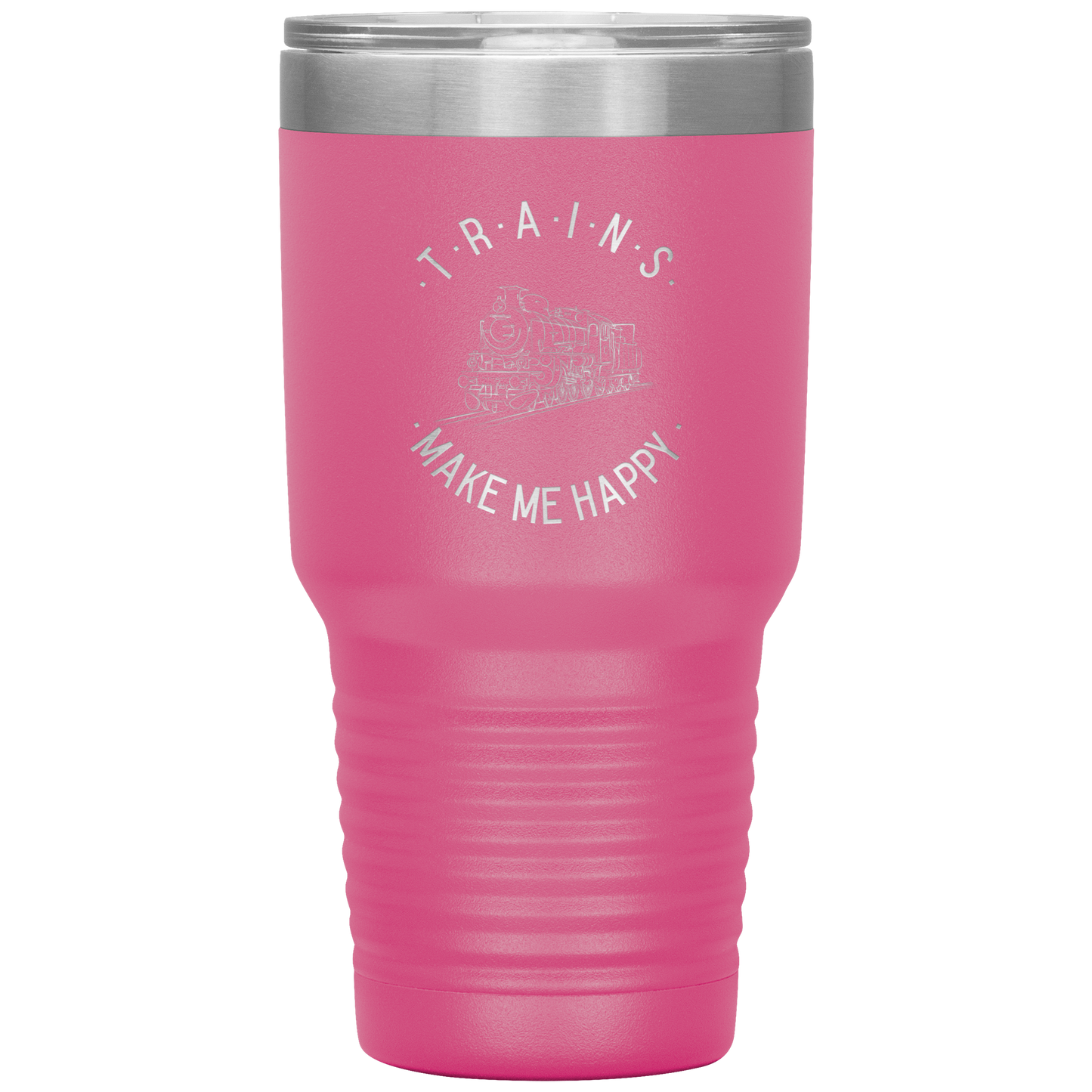 Trains Make Me Happy 30oz. Tumbler - Broken Knuckle Apparel