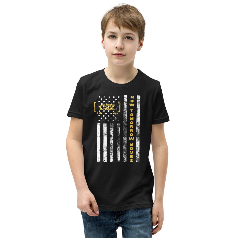 CSX American Flag Youth Short Sleeve T-Shirt - Broken Knuckle Apparel