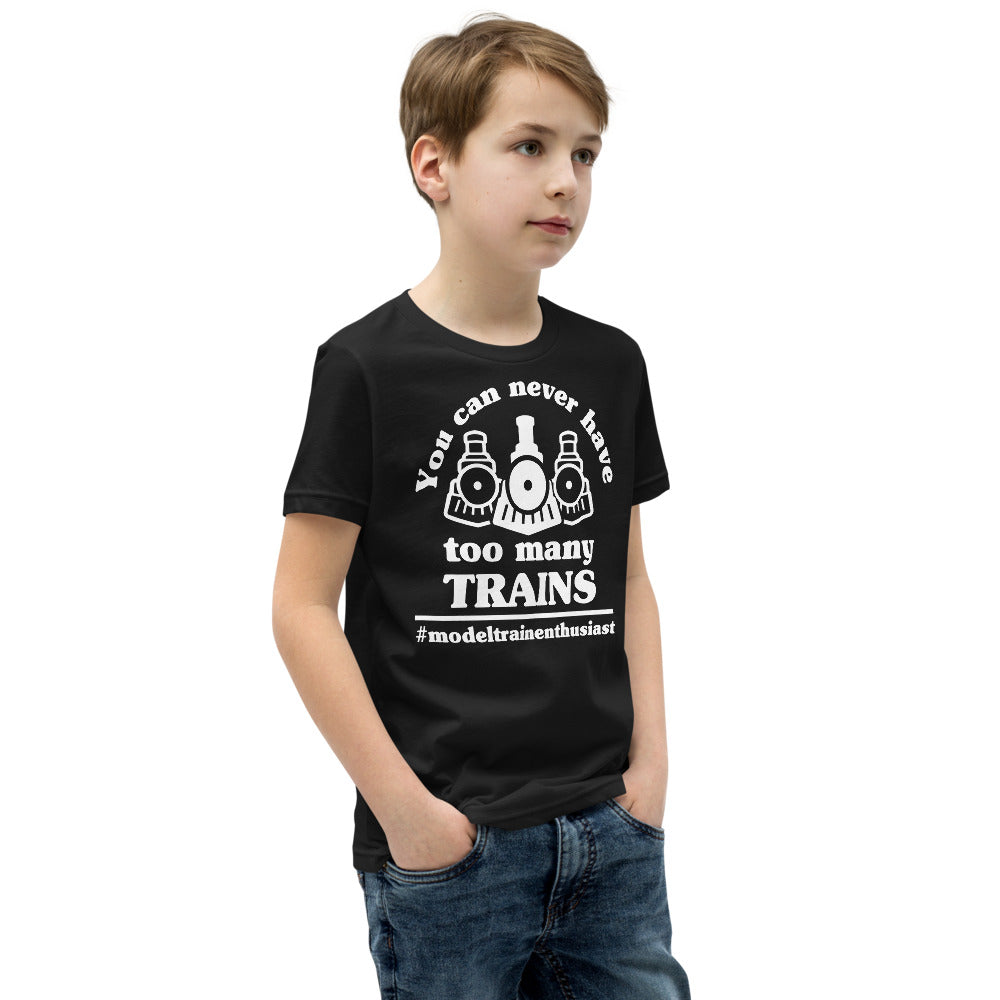 To Many Trains Youth Short Sleeve T-Shirt - Broken Knuckle Apparel