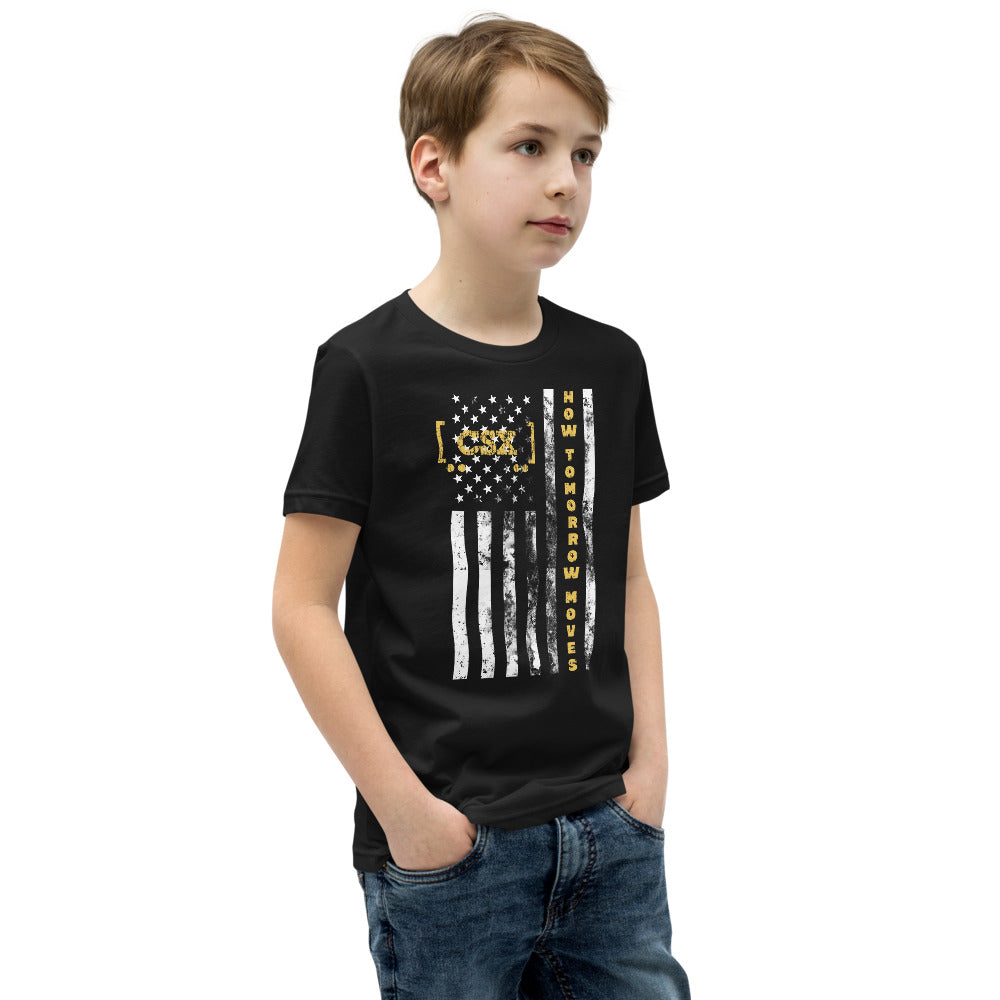 CSX American Flag Youth Short Sleeve T-Shirt - Broken Knuckle Apparel