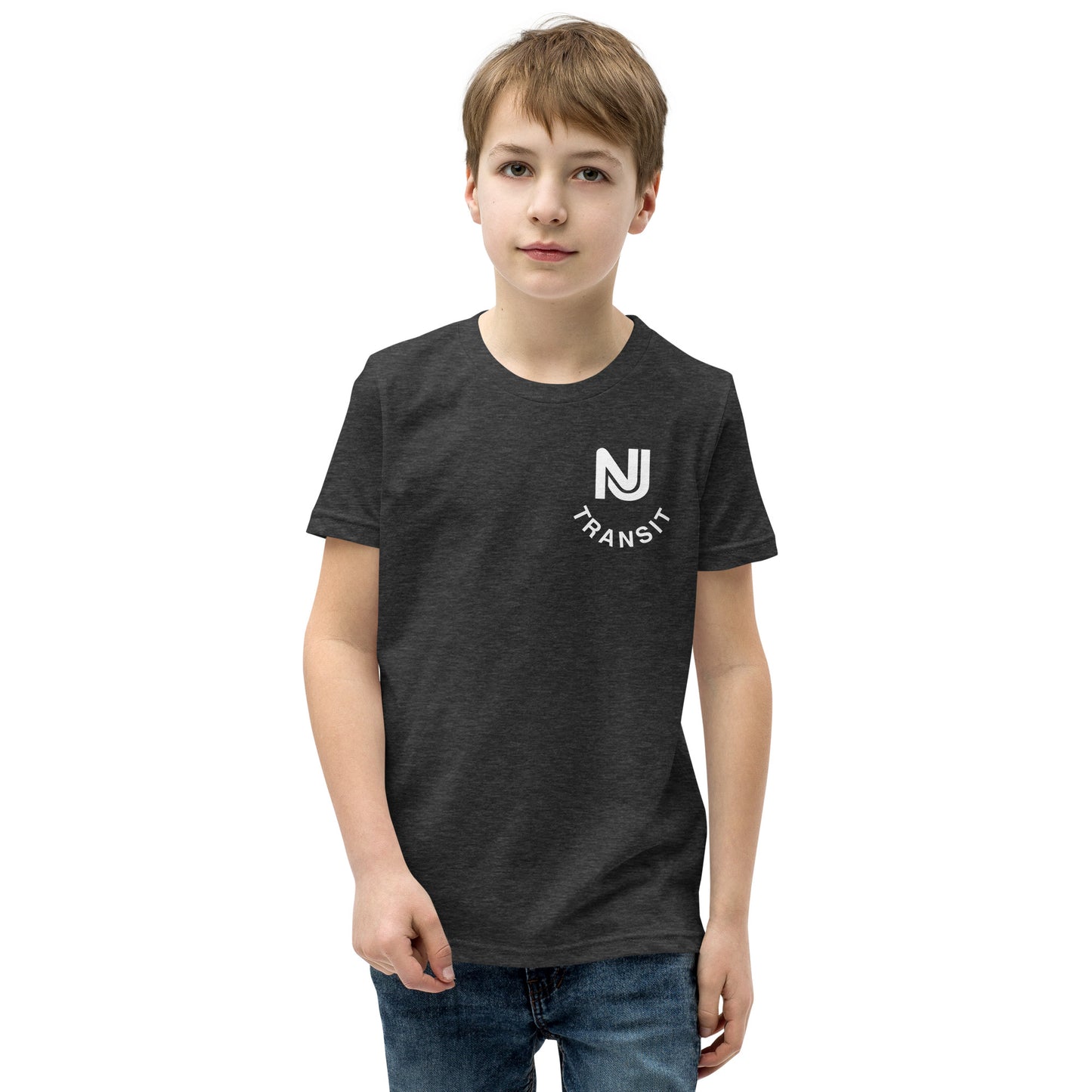 NJ Transit Logo and Flag Youth Short Sleeve T-Shirt - Broken Knuckle Apparel