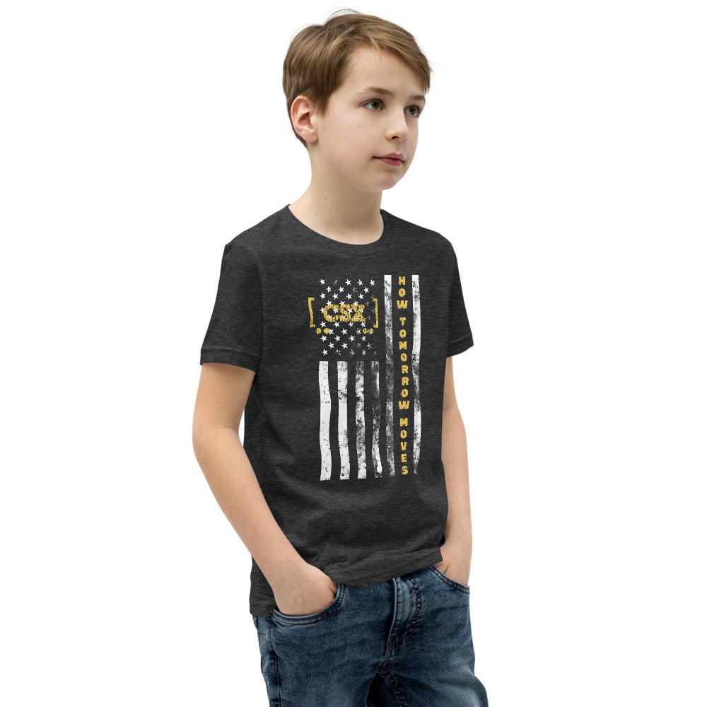 CSX American Flag Youth Short Sleeve T-Shirt - Broken Knuckle Apparel