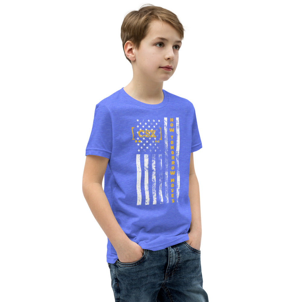 CSX American Flag Youth Short Sleeve T-Shirt - Broken Knuckle Apparel