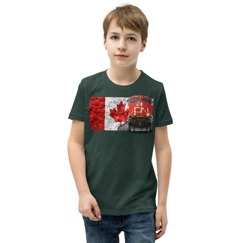 Canadian National [CN] Youth Short Sleeve T-Shirt - Broken Knuckle Apparel
