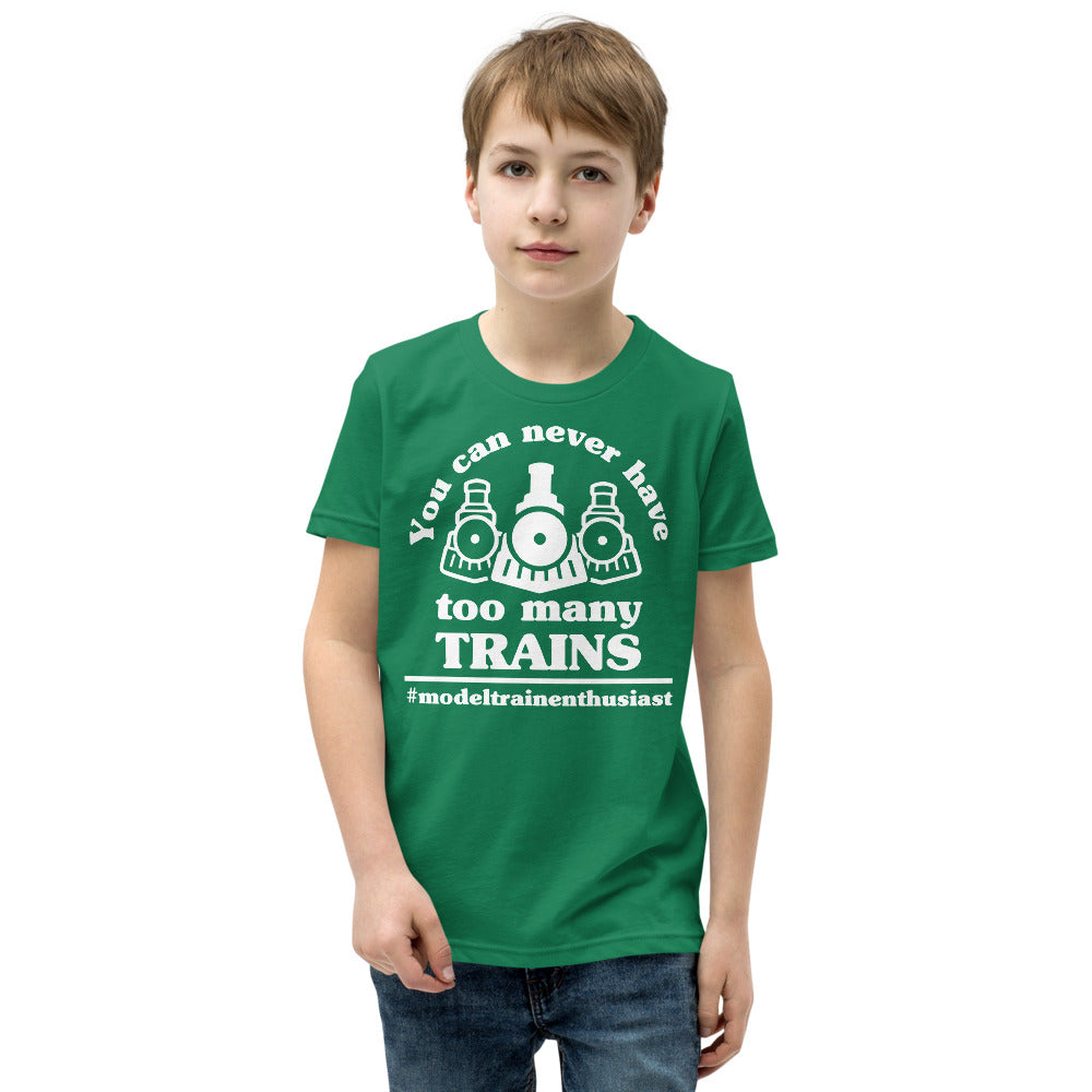 To Many Trains Youth Short Sleeve T-Shirt - Broken Knuckle Apparel