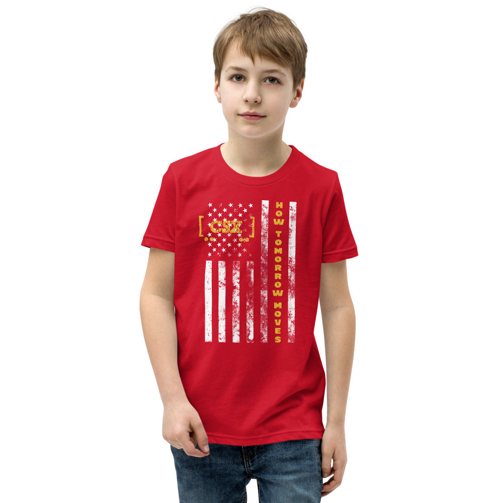 CSX American Flag Youth Short Sleeve T-Shirt - Broken Knuckle Apparel