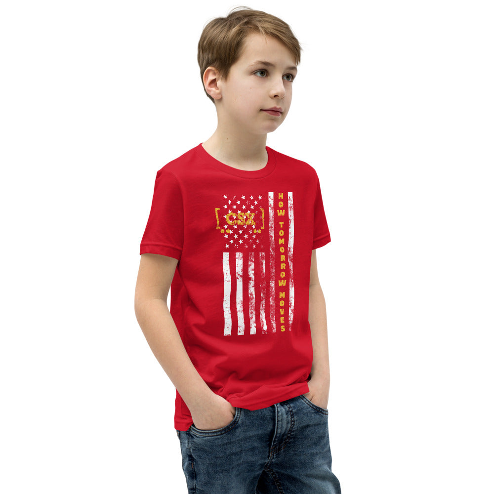 CSX American Flag Youth Short Sleeve T-Shirt - Broken Knuckle Apparel