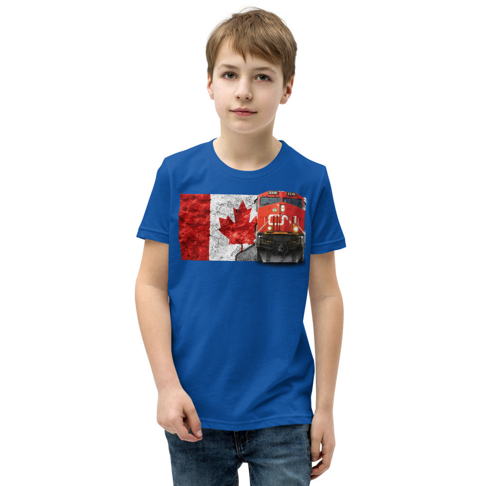 Canadian National [CN] Youth Short Sleeve T-Shirt - Broken Knuckle Apparel