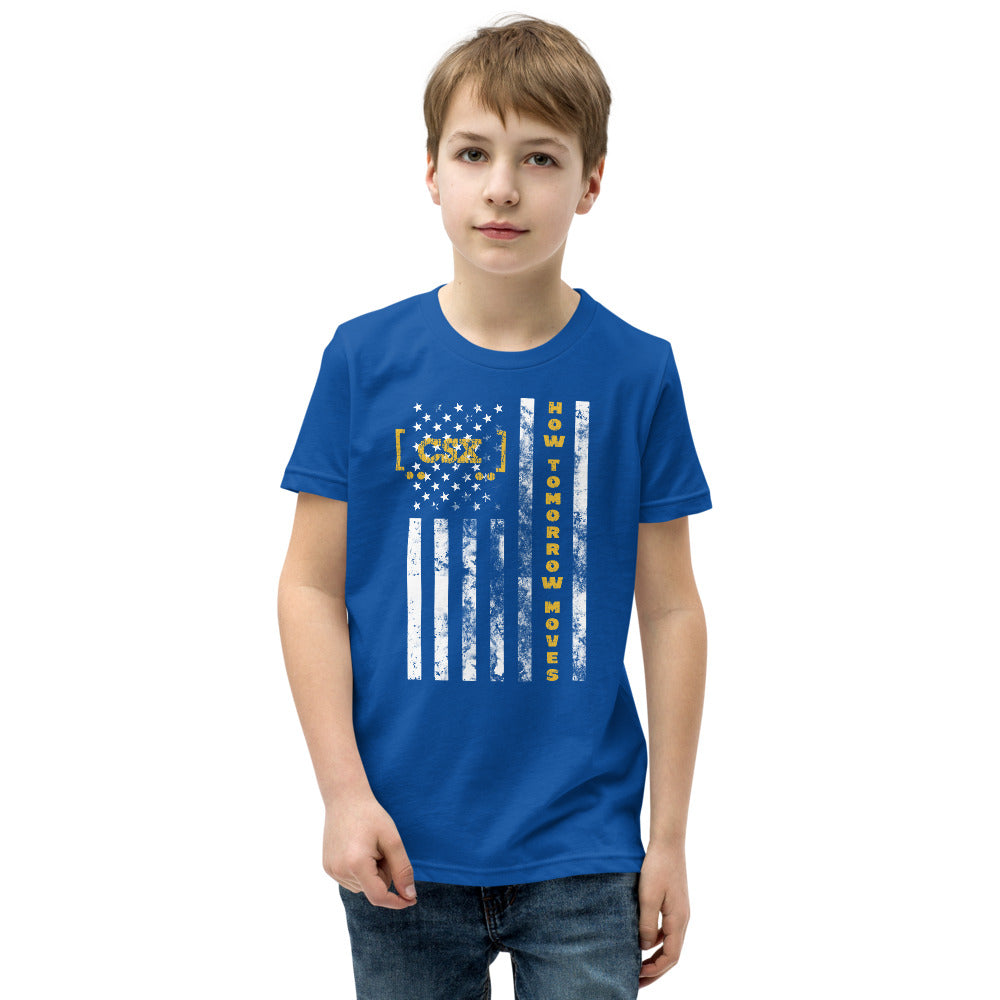 CSX American Flag Youth Short Sleeve T-Shirt - Broken Knuckle Apparel